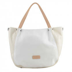Τσάντα χειρός σε λευκό με μπέζ FRANCINEL 3RUR97