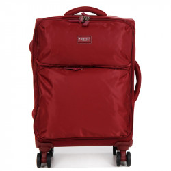 AIRTEX Μεγάλη βαλίτσα μπορντό από ύφασμα με 4 ρόδες και αδιάρρηκτο φερμουάρ AIDO9R