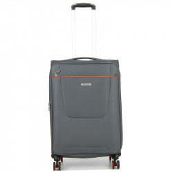 Μεσαία βαλίτσα Airtex από γκρι ύφασμα με 4 ρόδες και αδιάρρηκτο φερμουάρ 4MIM04