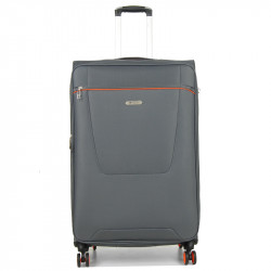 Μεγάλη βαλίτσα Airtex από γκρι ύφασμα με 4 ρόδες και αδιάρρηκτο φερμουάρ 6MIM06
