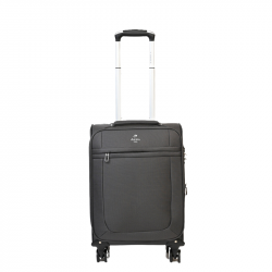 Βαλίτσα καμπίνας 55x36x22 τετράτροχη γκρί από ύφασμα Airtex με αδιάρρηκτο φερμουάρ 78AIR57