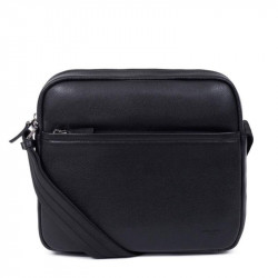 Ανδρική τσάντα χιαστί σε μαύρο δέρμα με θήκη για iPad 11” CDW04TY