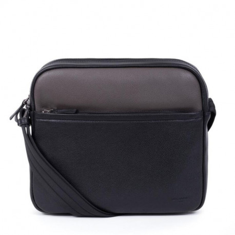 Ανδρική τσάντα χιαστί δερμάτινη σε μαύρο / πούρο με θήκη για iPad 11” COD06SD