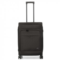 Μεσαία βαλίτσα Airtex από αδιάβροχο γκρί ύφασμα με 4 ρόδες και αδιάρρηκτο φερμουάρ HT2QK92