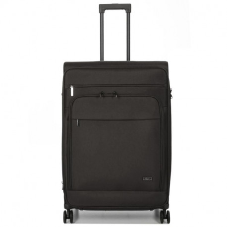 Μεγάλη βαλίτσα Airtex από αδιάβροχο γκρί ύφασμα με 4 ρόδες και αδιάρρηκτο φερμουάρ XMZM795