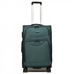 Μεσαία βαλίτσα από πράσινο ύφασμα Airplus με 4 ρόδες CRPD74