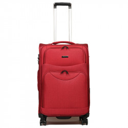 Μεσαία βαλίτσα από μπορντό ύφασμα Airplus με 4 ρόδες HAZ3C5