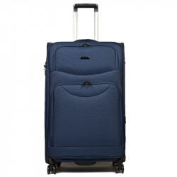 Μεγάλη βαλίτσα από μπλέ ύφασμα Airplus με 4 ρόδες VQFL486