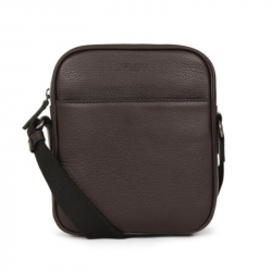 Τσάντα χιαστί 22x20εκ σε καφέ δέρμα βούβαλου Hexagona 241BRW71