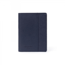Ανδρικό πορτοφόλι όρθιο με φερμουάρ σε μπλέ δέρμα 25MNE011