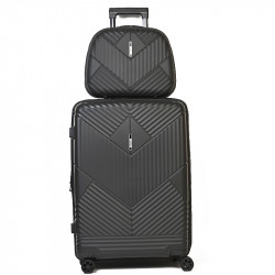 Σετ βαλίτσα μεσαία και Beauty case σε γκρί χρώμα Airtex 27GEY53M