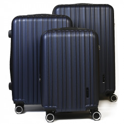 Σετ βαλίτσες 3 τεμαχίων σε μπλέ από ABS & Polycarbon 27MAR52E