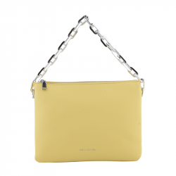 Τσάντα χιαστί τριθέσια σε κίτρινο χρώμα Francinel 28WFF759