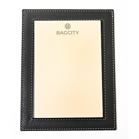 BagCity Βάση με κορνίζα Α5 Συνταγολογίου-Μπλόκ-Σημειώσεων σε γκρί δέρμα NOR07GR