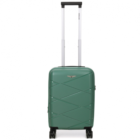 Βαλίτσα - Χειραποσκευή καμπίνας 55x35x20 πράσινη Polypropylene με τέσσερις ρόδες και αδιάρρηκτο φερμουάρ 29GRE881