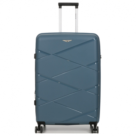 Βαλίτσα μεγάλη μπλέ Polypropylene με τέσσερις ρόδες και αδιάρρηκτο φερμουάρ 29NAV883