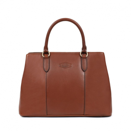 Τσάντα χειρός σε καφέ δέρμα 29BRO313