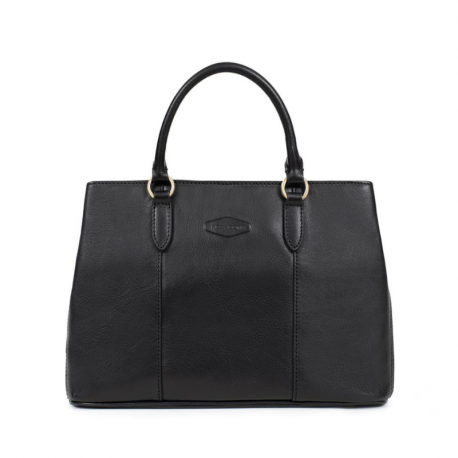 Τσάντα χειρός σε μαύρο δέρμα 29NOI313