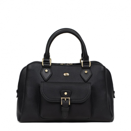 Τσάντα χειρός τριθέσια 28x19 σε μαύρο χρώμα 299BLK73