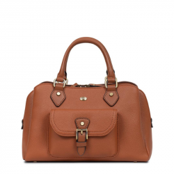 Τσάντα χειρός τριθέσια 28x19 σε ταμπά χρώμα 299TAM73