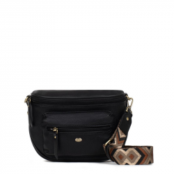 Τσάντα μέσης/χιαστί σε μαύρο χρώμα 299BLA76