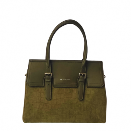 Τσάντα χειρός σε χακί χρώμα 301KAK08