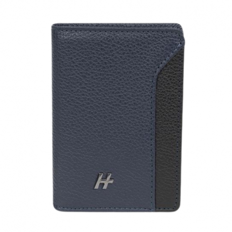 DANIEL HECHTER Ανδρική καρτοθήκη με προστασία RFID σε μπλέ δέρμα 295BLE23