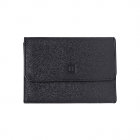 HEXAGONA Γυναικείο πορτοφόλι δερμάτινο μπλέ με εξωτερική κερματοθήκη HUE50G