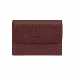 Γυναικείο πορτοφόλι μεσαίο με κούμπωμα Hexagona σε μπορντό δέρμα BVY243NY