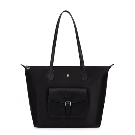 Τσάντα shopping από αδιάβροχο μαύρο ύφασμα. 299BAC80