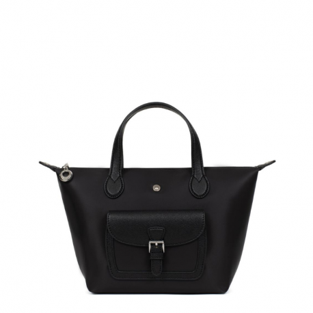 Τσάντα χειρός μικρή από αδιάβροχο μαύρο ύφασμα 299MAY84