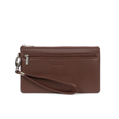 Γυναικείο πορτοφόλι σε καφέ δέρμα 230KAF747