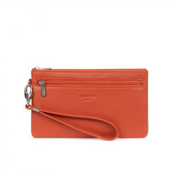 Γυναικείο πορτοφόλι σε πορτοκαλί δέρμα 230RGE747