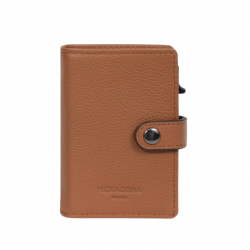 Καρτοθήκη με διπλό μηχανισμό slide και προστασία Rfid σε ταμπά δέρμα 294TAN72