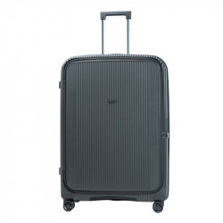 Βαλίτσα μεγάλη μαύρη σε Polypropylene με 4 ρόδες και αδιάρρηκτο φερμουάρ 299KLF13