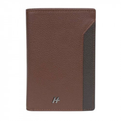 DANIEL HECHTER Ανδρικό πορτοφόλι όρθιο 15Χ10 με προστασία RFID σε καφέ δέρμα 295KAF16