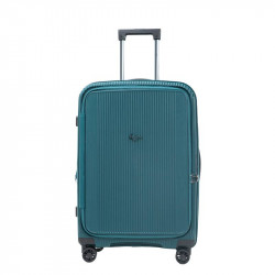 Βαλίτσα μεσαία πράσινη σε Polypropylene με 4 ρόδες και αδιάρρηκτο φερμουάρ 299POU12