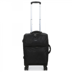 Βαλίτσα καμπίνας 55x35x20 από μαύρο ύφασμα με αδιάρρηκτο φερμουάρ 254BLK51