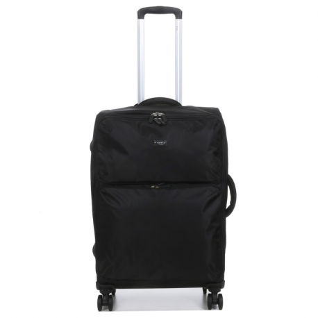 Βαλίτσα μεσαία σε μαύρο ύφασμα με αδιάρρηκτο φερμουάρ 254NOI52