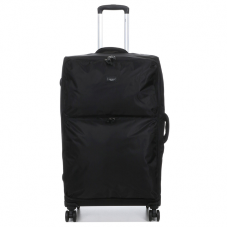 Βαλίτσα μεγάλη σε μαύρο ύφασμα με αδιάρρηκτο φερμουάρ 254BCK53