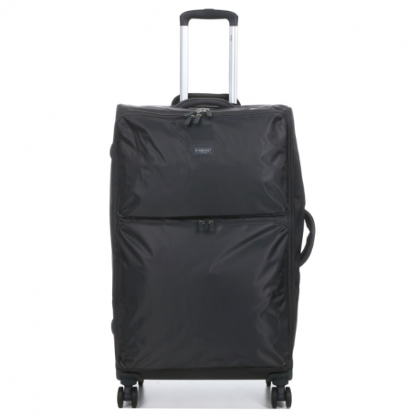 Βαλίτσα μεγάλη σε γκρί ύφασμα με αδιάρρηκτο φερμουάρ 254FGR53