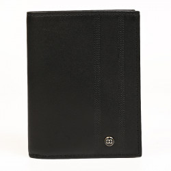 Ανδρικό όρθιο πορτοφόλι 10 X 15 με προστασία RFID σε μαύρο δέρμα 29NER609