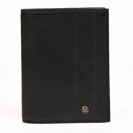 Ανδρικό όρθιο πορτοφόλι 10 X 15 με προστασία RFID σε μαύρο δέρμα 29NER609