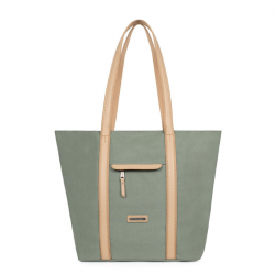 Τσάντα ώμου Α4 από αδιάβροχο ύφασμα στο χρώμα της μέντας 30MTH300