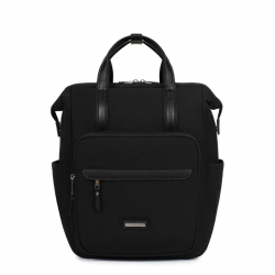 Σακίδιο πλάτης Α4 & υπολογιστή 13" από αδιάβροχο ύφασμα σε μαύρο χρώμα 30BLK301