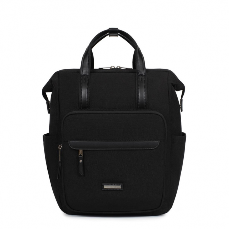 Σακίδιο πλάτης Α4 & υπολογιστή 13" από αδιάβροχο ύφασμα σε μαύρο χρώμα 30BLK301