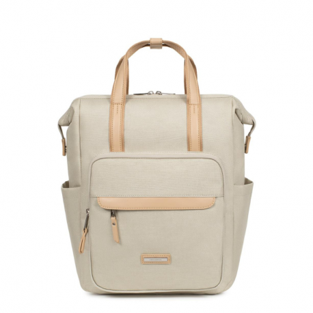 Σακίδιο πλάτης Α4 & υπολογιστή 13" από αδιάβροχο ύφασμα στο χρώμα του μπέζ 30BEG301