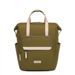 Σακίδιο πλάτης Α4 & υπολογιστή 13" από αδιάβροχο ύφασμα σε λαδί χρώμα 30OLI301