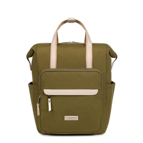 Σακίδιο πλάτης Α4 & υπολογιστή 13" από αδιάβροχο ύφασμα σε λαδί χρώμα 30OLI301