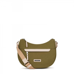 Τσάντα χιαστί από αδιάβροχο ύφασμα σε λαδί χρώμα 303VER04